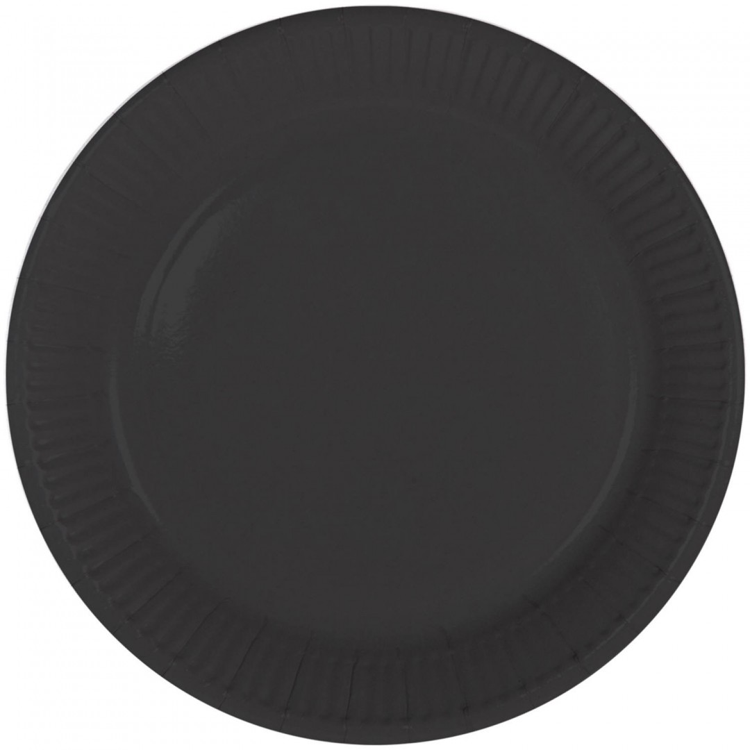 Assiettes noires x8