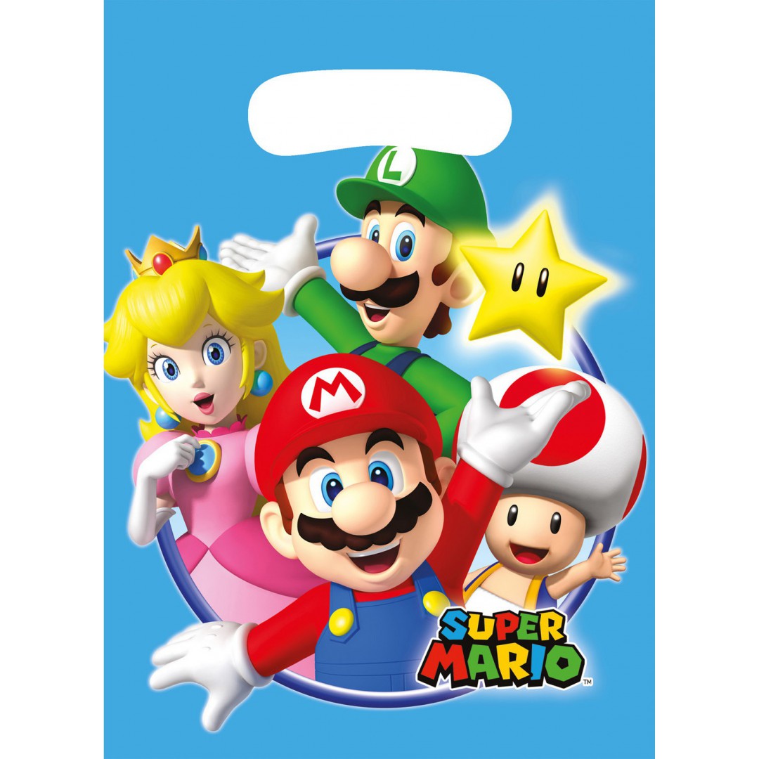 8 sacs à cadeaux super Mario