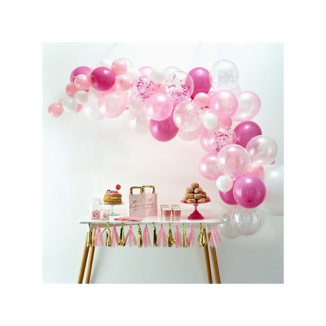 Kit arche de ballons rose