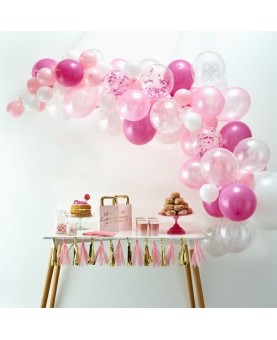 Kit arche de ballons rose