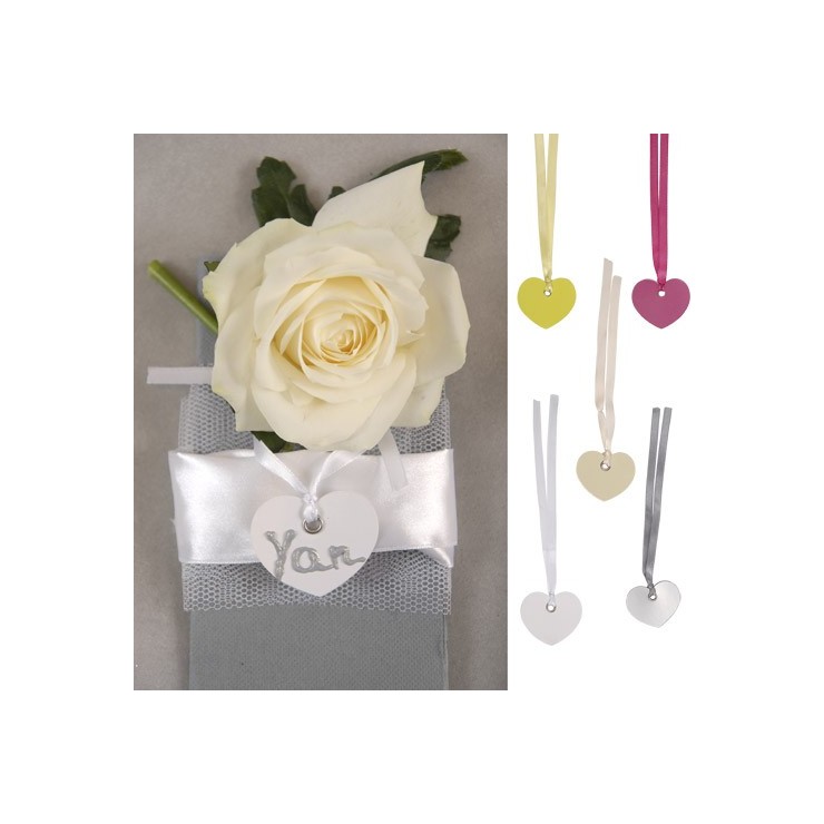 Etiquettes coeurs x12
