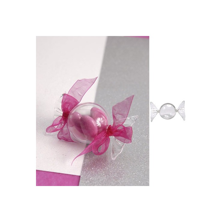 bonbon plastique transparent x4
