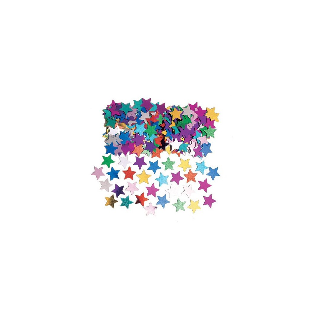 Confettis étoiles multicolores