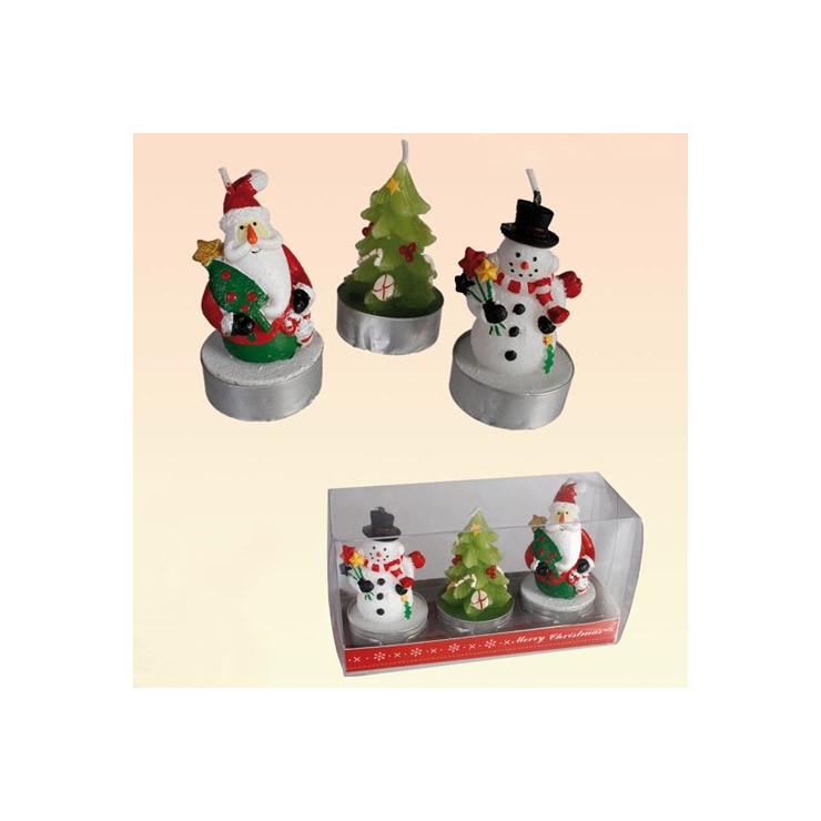Bougies Noël x3