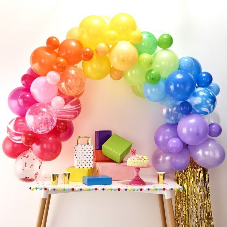 kit arche de ballons rainbow