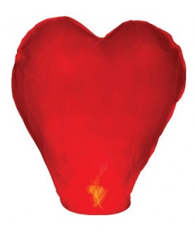 Lanterne coeur rouge