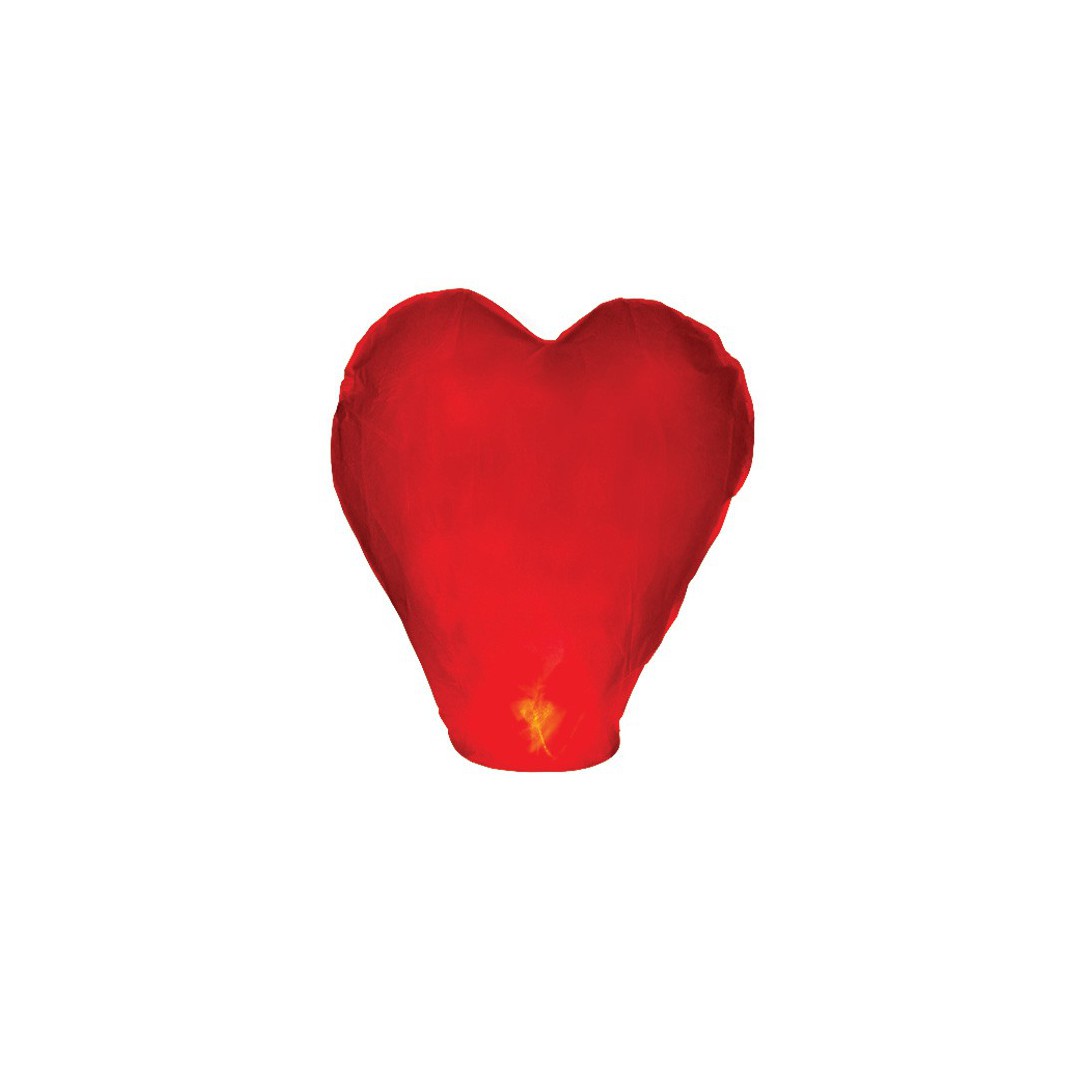 Lanterne coeur rouge