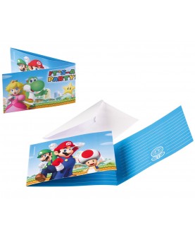 Invitations super Mario x8