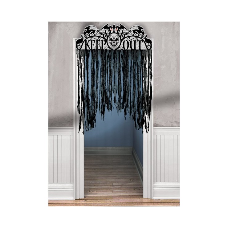 Rideau de porte keep out gothique