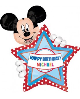Ballon anniversaire Mickey à personnaliser