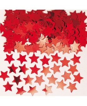 Confettis étoiles rouges