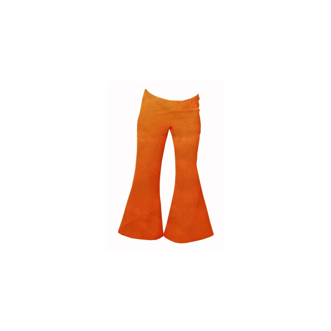 Pantalon pattes d'éléphant orange