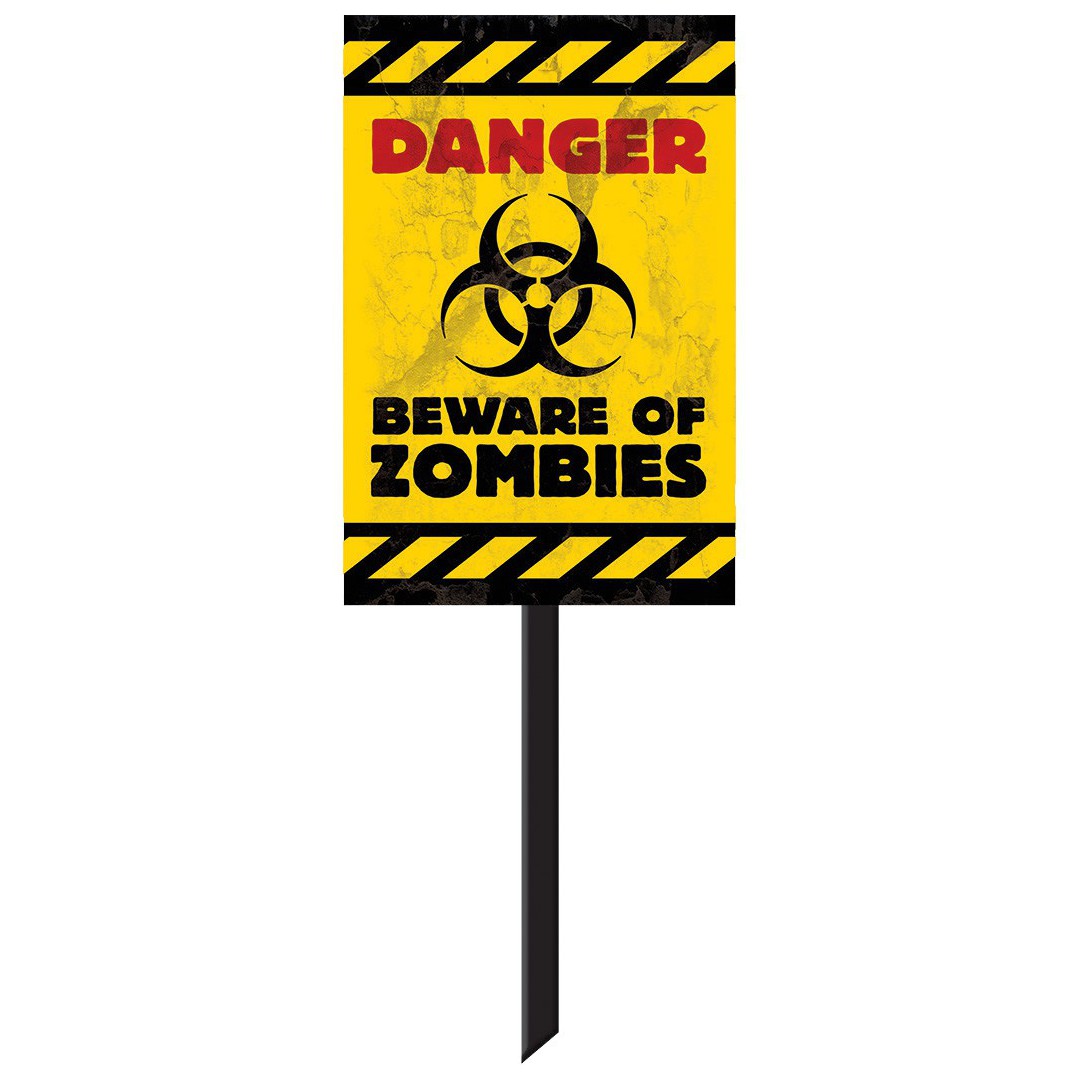 Panneau Danger Beware Of Zombies