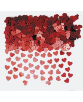 Confetti de table coeur rouge