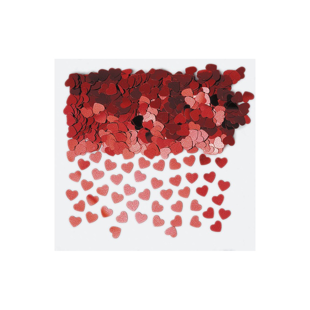 Confetti de table coeur rouge