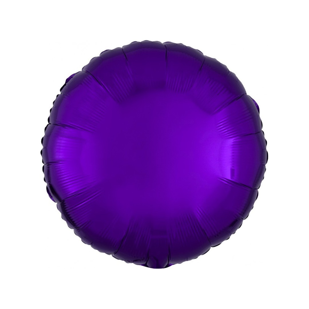 Ballon mylar rond violet 18"