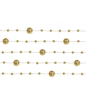 Guirlande perles dorées x5