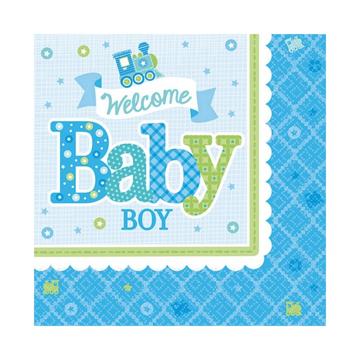 Serviettes Welcome Baby Boy