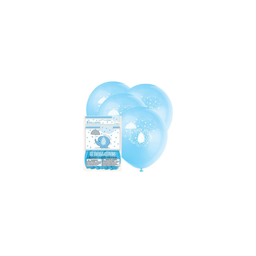 Ballon Baby Shower Bleu x8