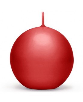 Bougie sphere rouge 8 cm