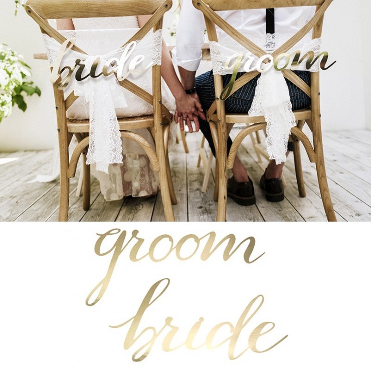 Découpage pour chaise "groom" et "bride"