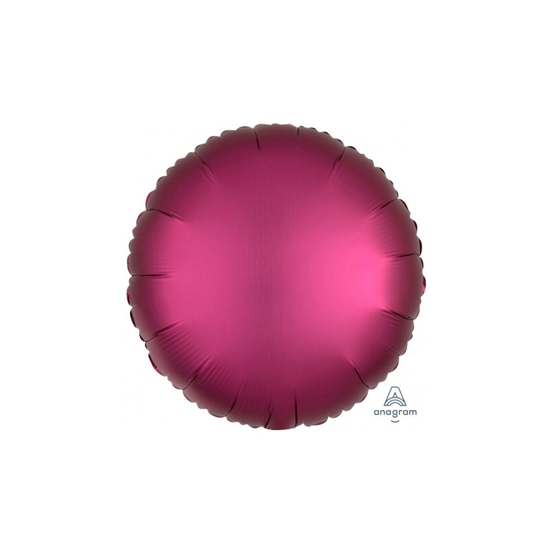 Ballon mylar rond rose satiné