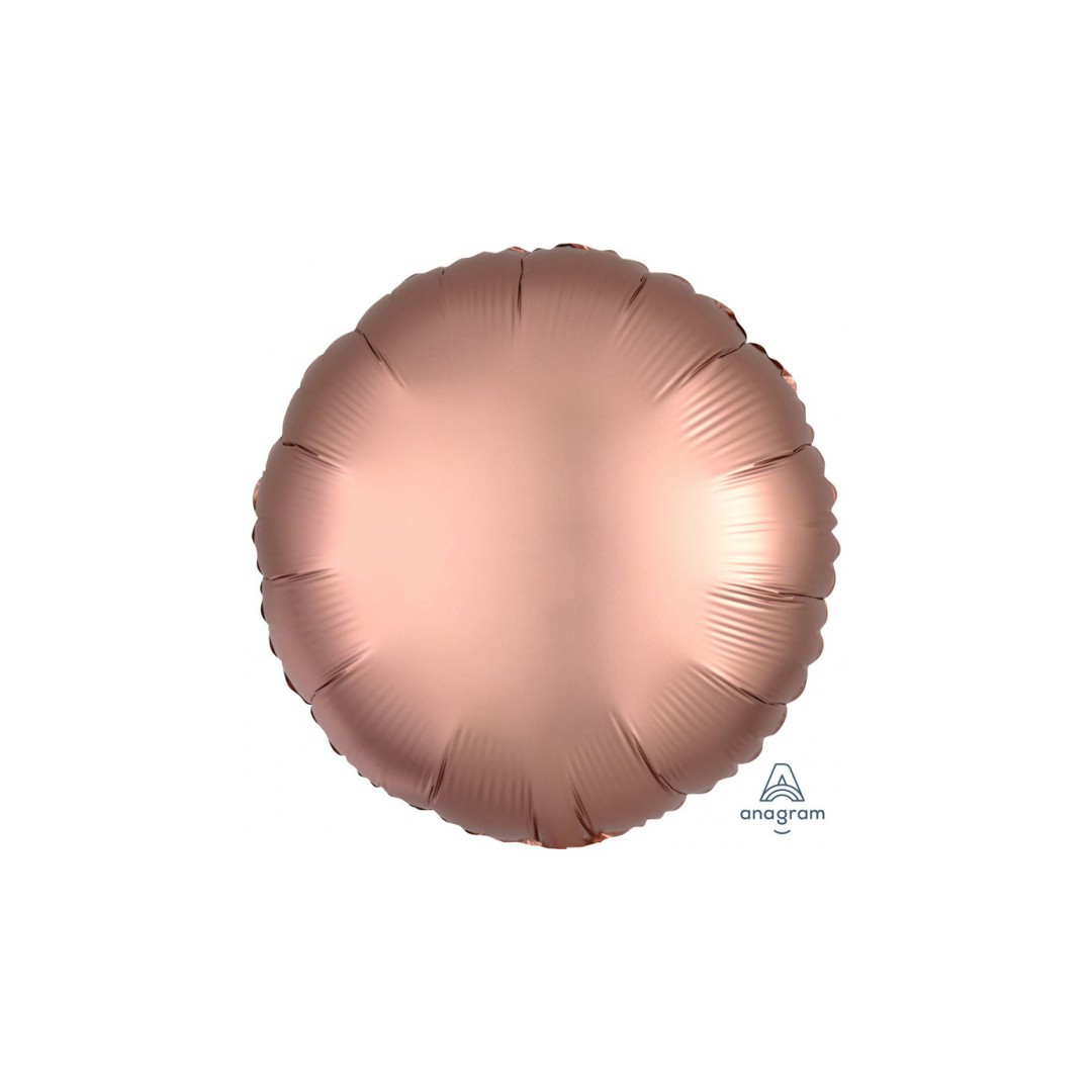 Ballon mylar rond rose cuivre