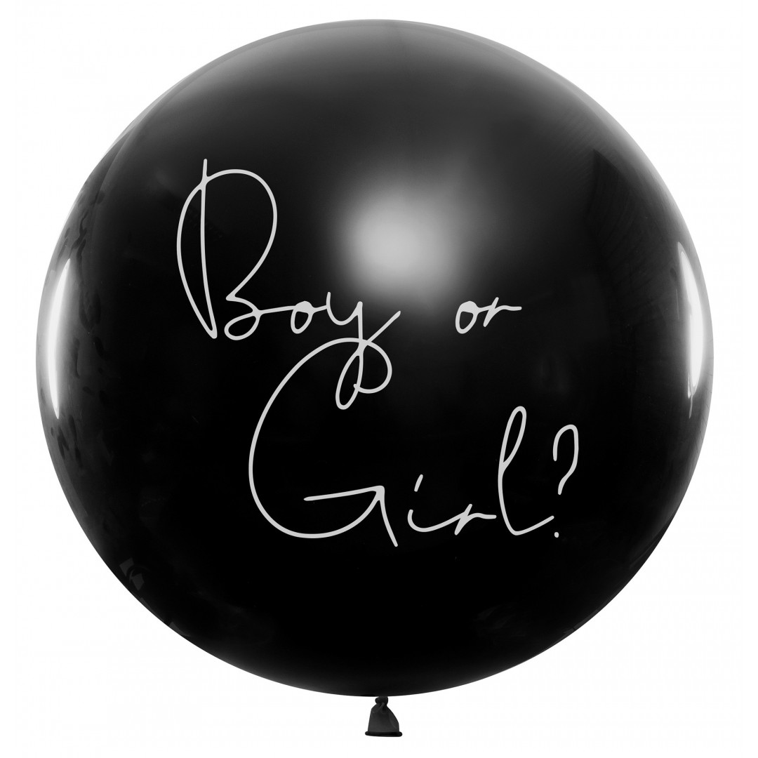 Ballon boy or girl confettis roses