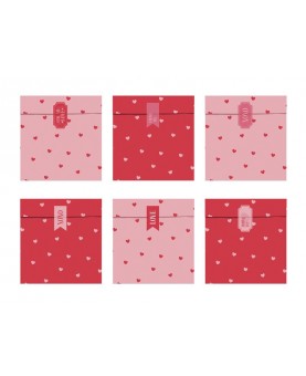 Sacs à friandises saint Valentin x6