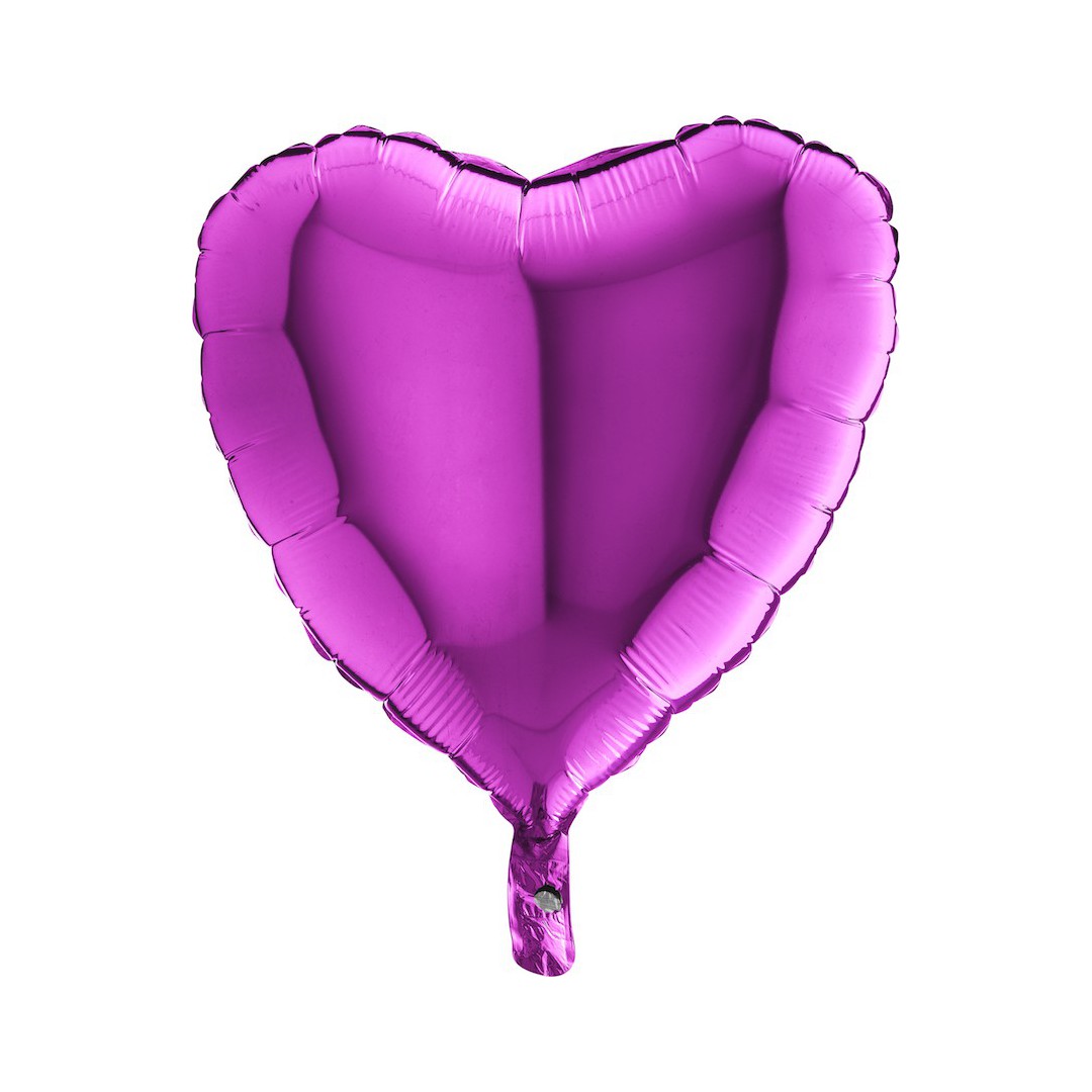 Ballon mylar coeur violet 18"