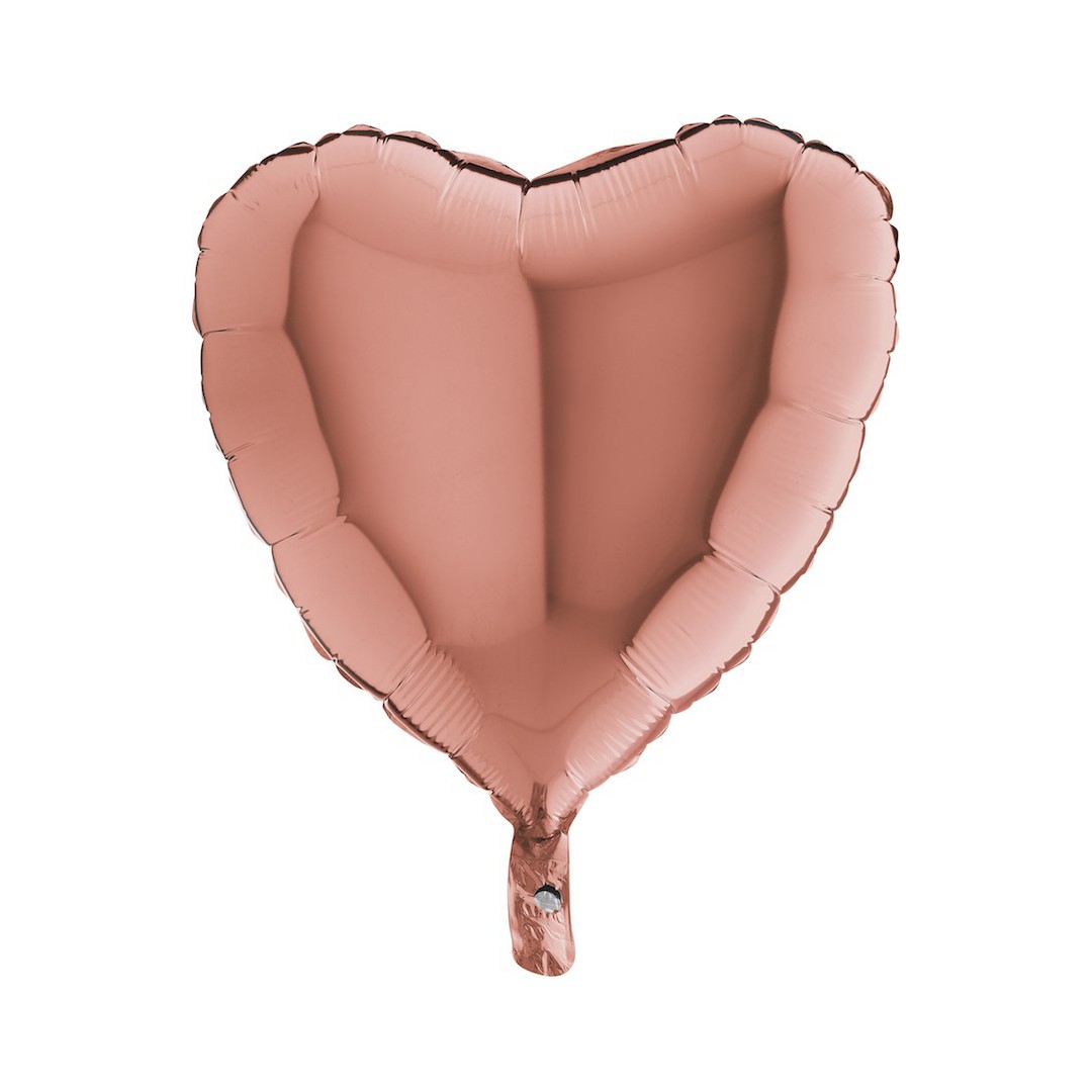 Ballon mylar coeur rose gold 18"