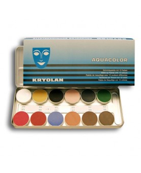 Palette Aquacolor Kryolan 12 couleurs