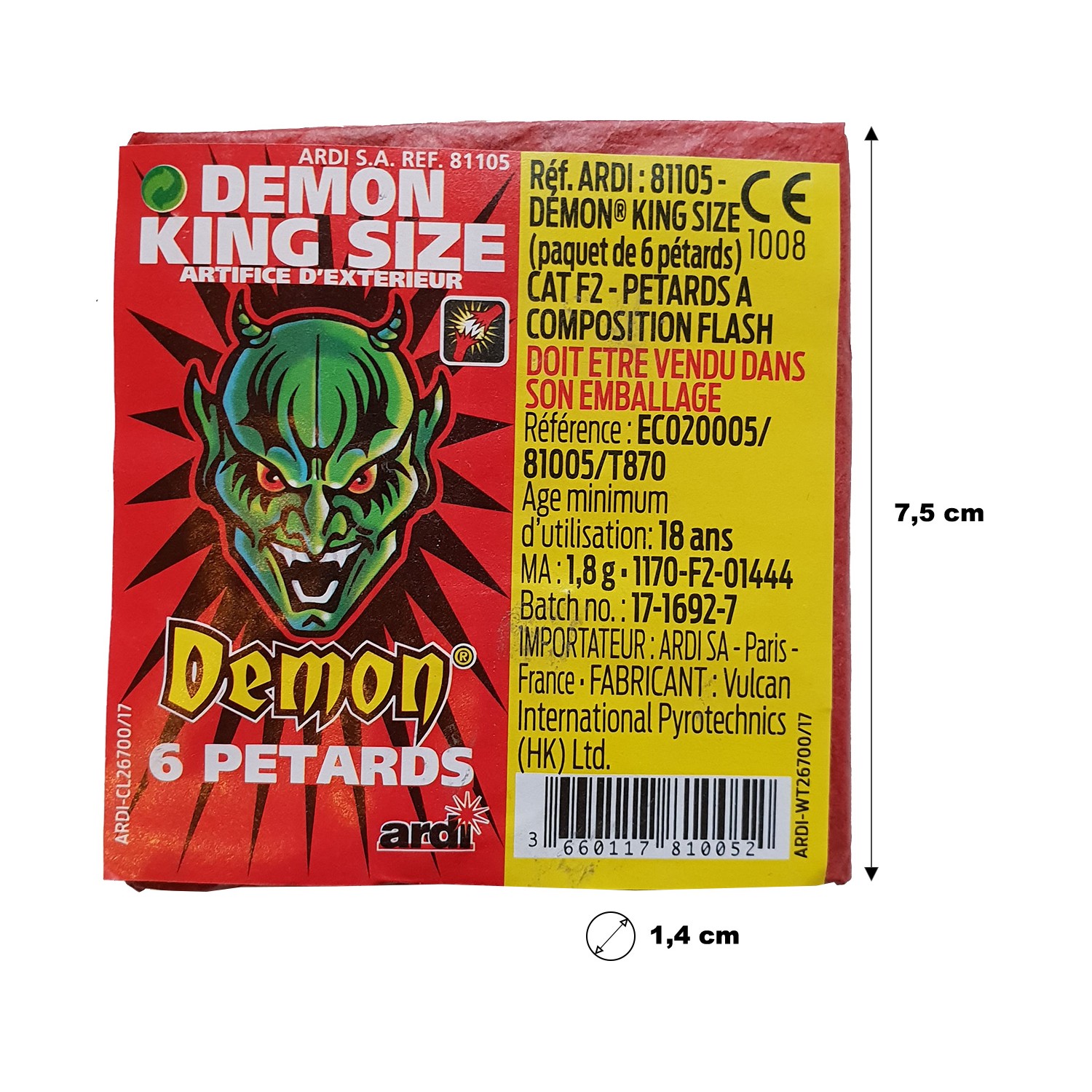 Pétard démon king size x6