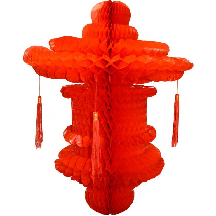 Suspension chinoise rouge