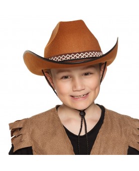 Chapeau de cowboy marron enfant