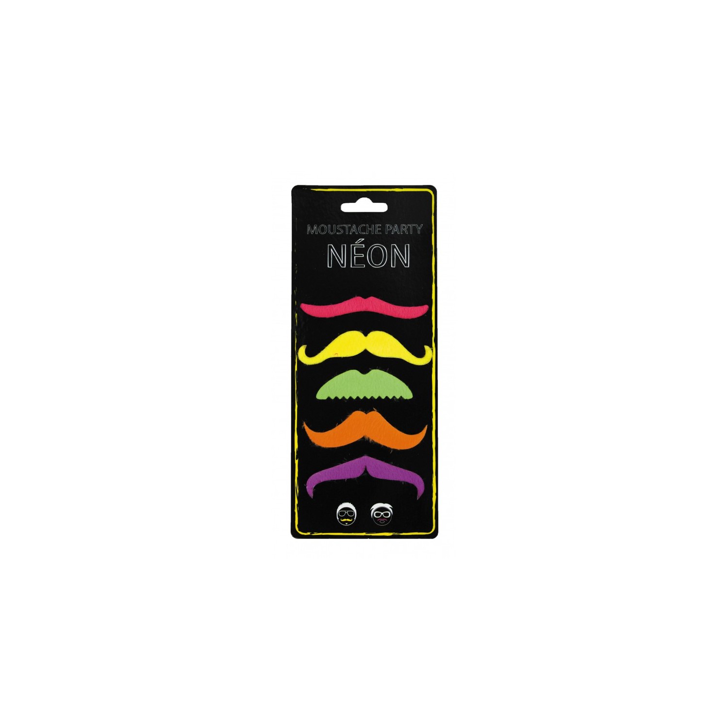 Moustaches party neon
