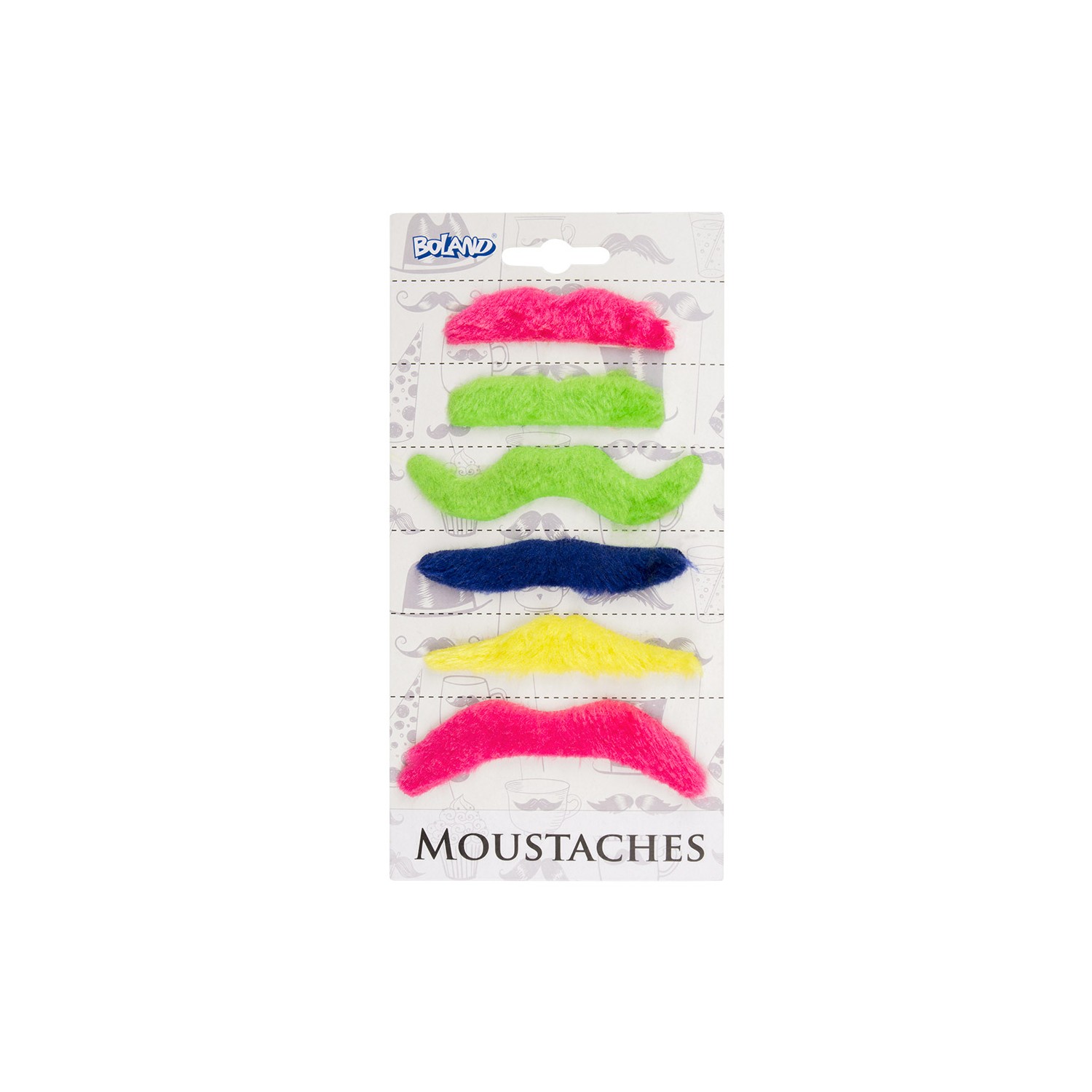 Moustaches fantaisies x6