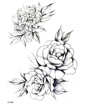 Tatouages fleur noir & blanc