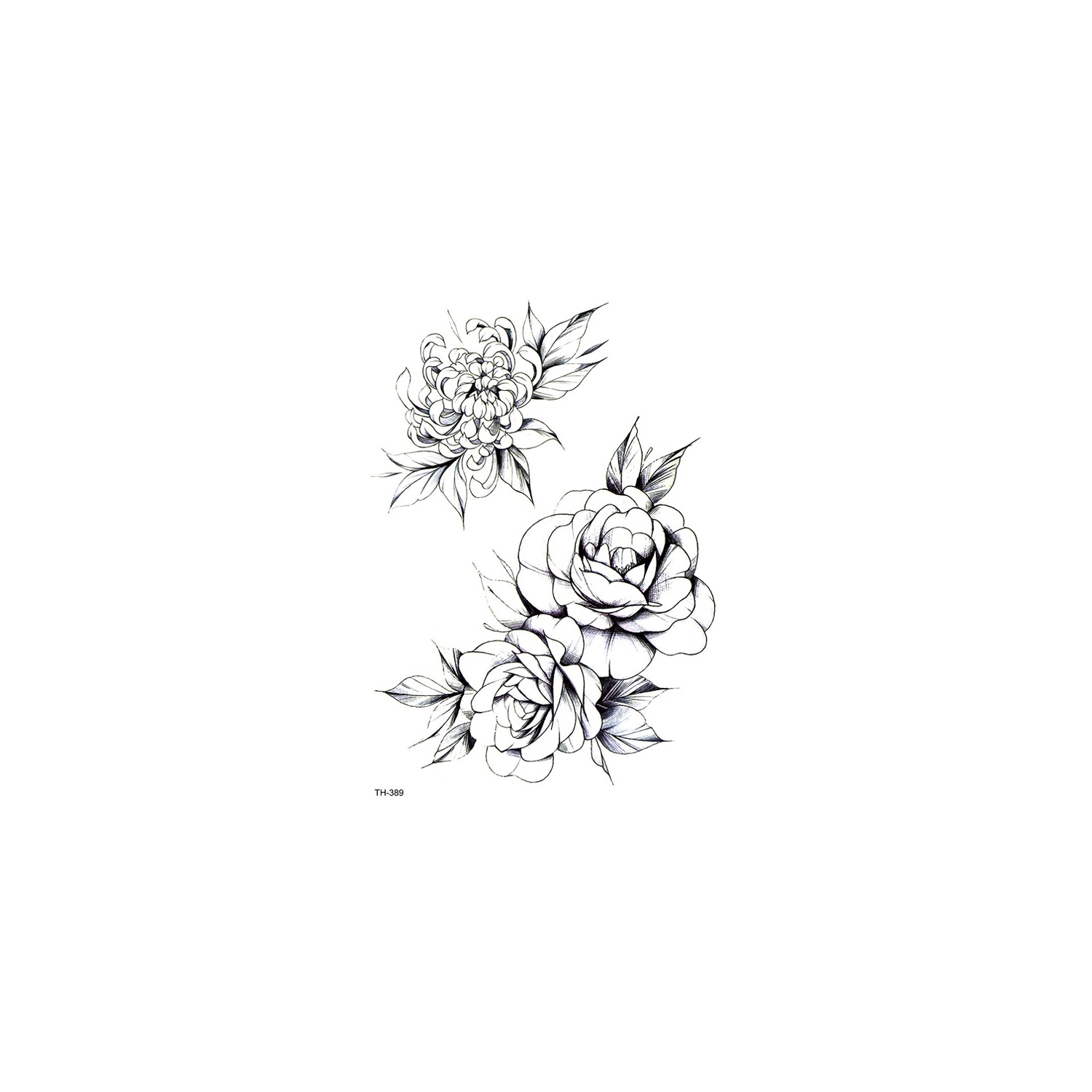 Tatouages fleur noir & blanc