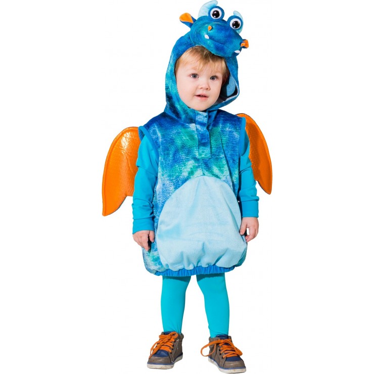 Déguisement de dragon bleu pour enfant de 1 à 2 ans