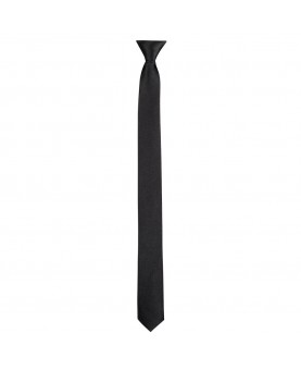 Cravate noir satiné
