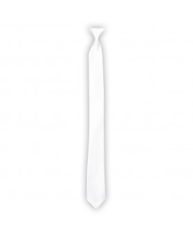 Cravate blanc satiné
