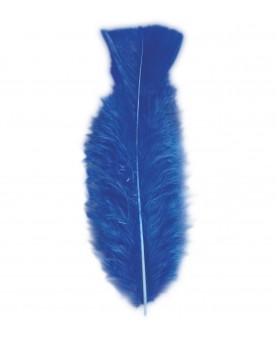 50 plumes bleues 10 cm