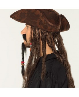 Moustache pirate avec barbiche