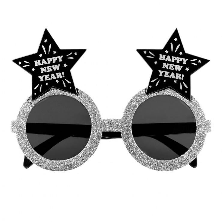 Lunettes Happy new year argent