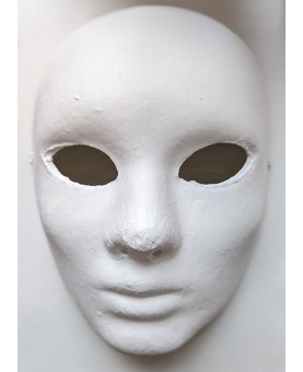 Masque blanc carton
