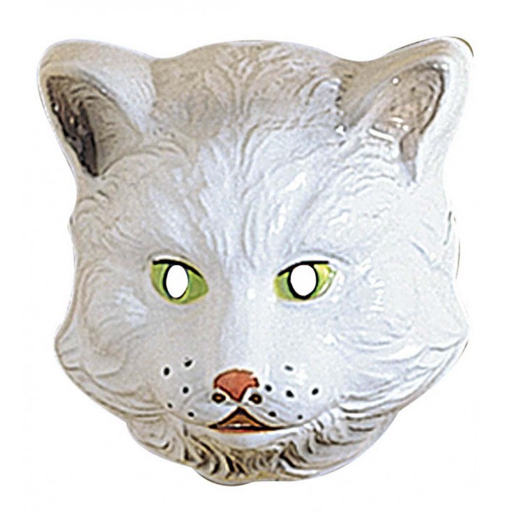 Masque chat blanc enfant