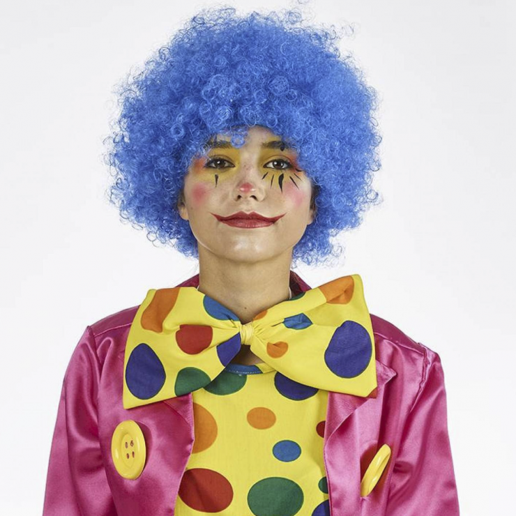 Perruque Clown Bleue