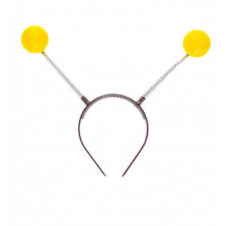 Serre-tête antennes jaunes adulte