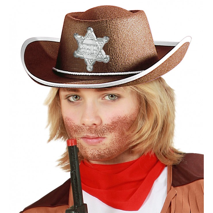 Chapeau sheriff marron enfant